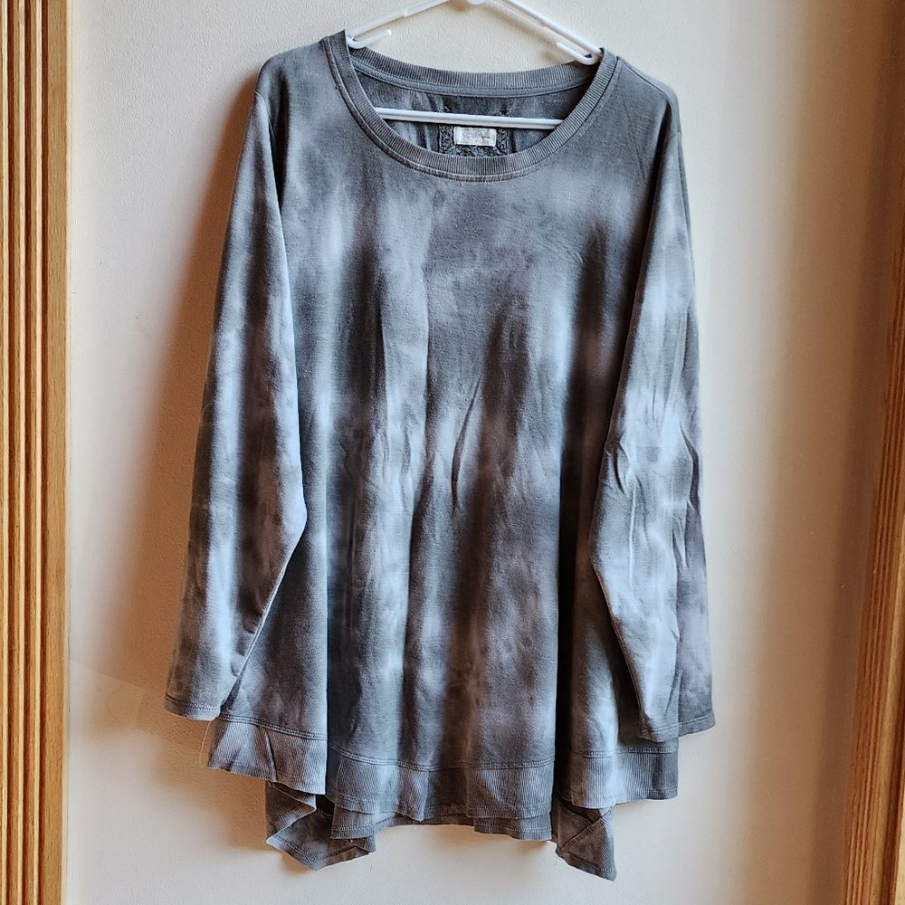 Cupio Gray/Green Tie-Dye Camo Angled Jersey Size Large